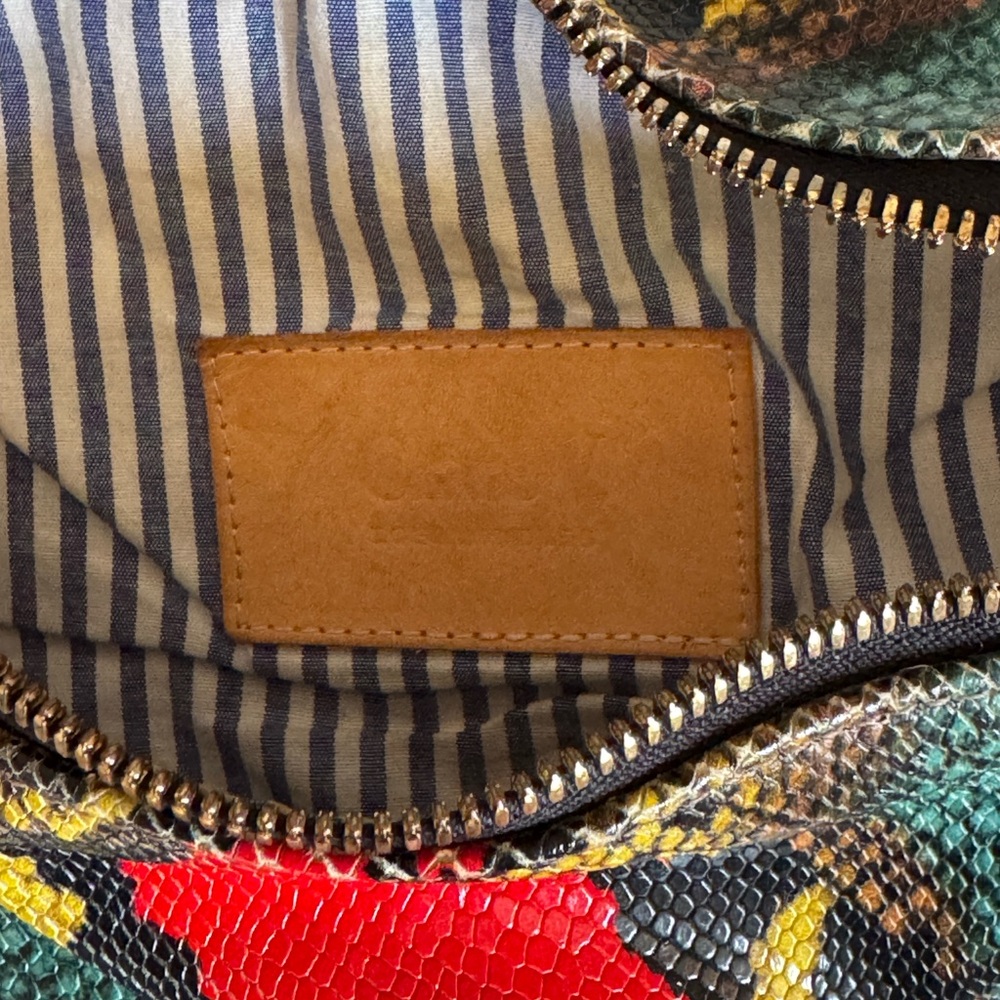 Clare V Snakeskin Fanny Pack with Leather Buckle Strap - Picture 3 of 8